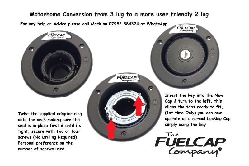 DC110A motorhome fuel cap